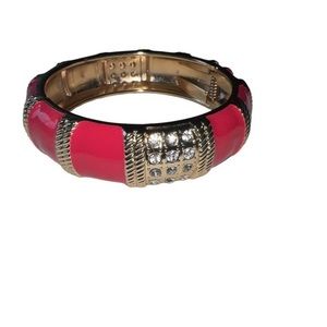 talbots hinged bangle in salmon and gold